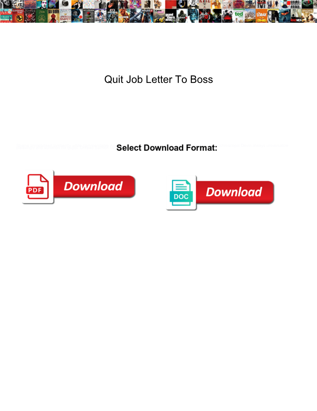 Quit Job Letter to Boss