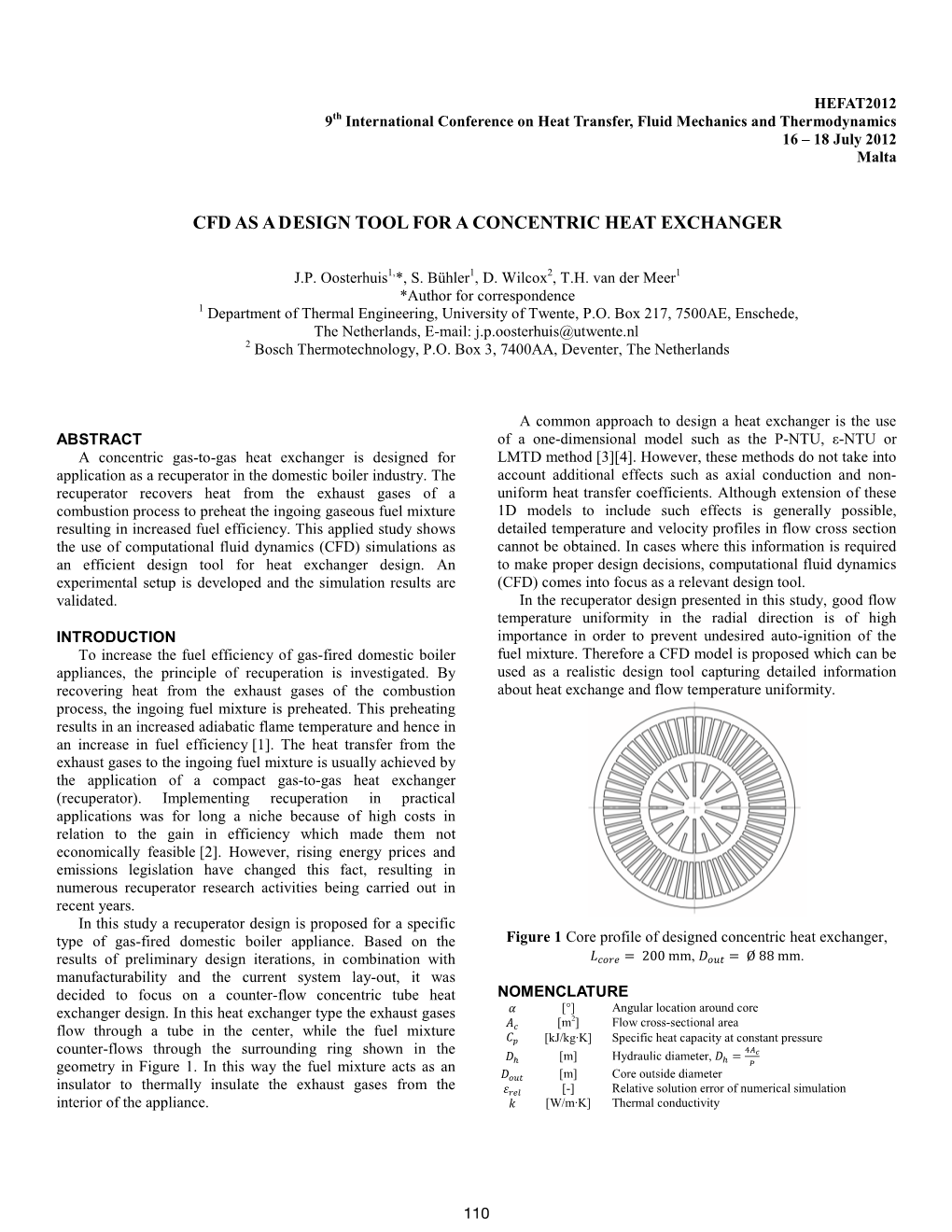 Cfd As a Design Tool for a Concentric Heat Exchanger