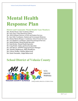 Volusia County Schools Mental Health Response