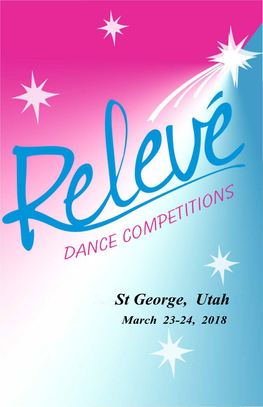 St George, Utah March 23-24, 2018 Kelli Calvert Master Class Instructor Kelli Has Been Dancing Since She Was Three Years Old and Started Dancing Professionally at 15