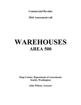 Warehouses (Specialty Area 500)