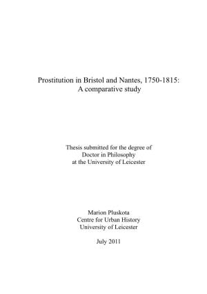 Prostitution in Bristol and Nantes, 1750-1815: a Comparative Study