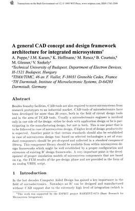 A General CAD Concept and Design Framework Architecture for Integrated Microsystems^