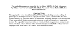St. Paul, Minnesota - Republican State Convention (1)” of the Sheila Weidenfeld Files at the Gerald R