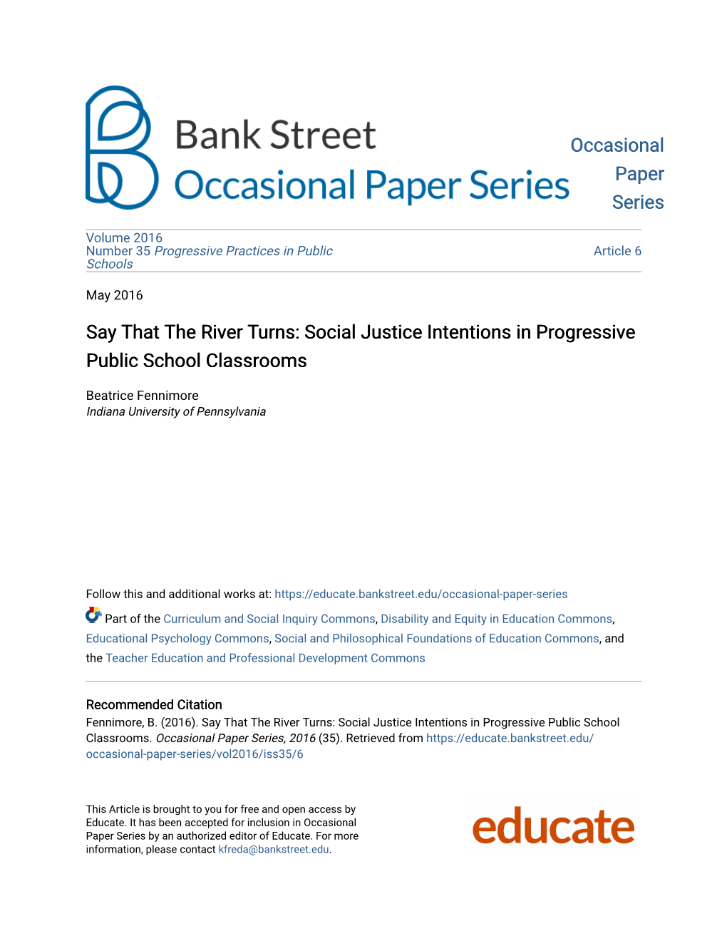 Social Justice Intentions in Progressive Public School Classrooms