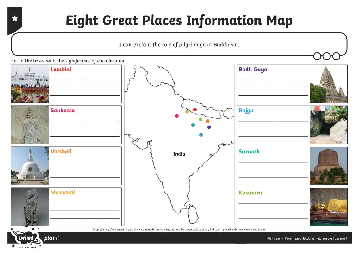 Eight Great Places Information Map