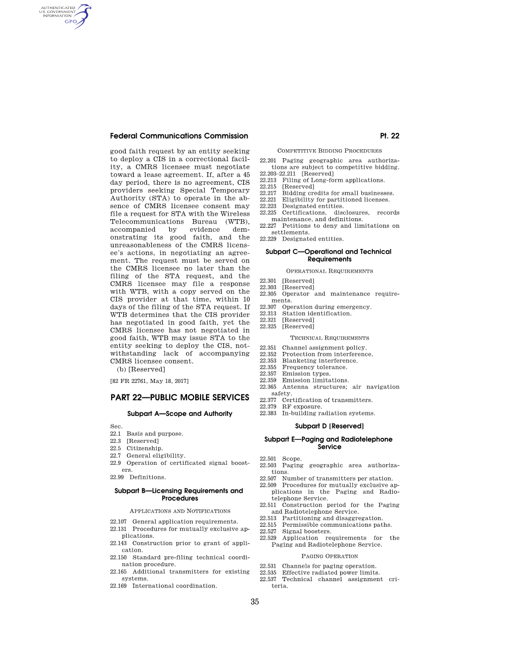 Federal Communications Commission § 22.923