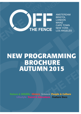 New Programming Brochure Autumn 2015