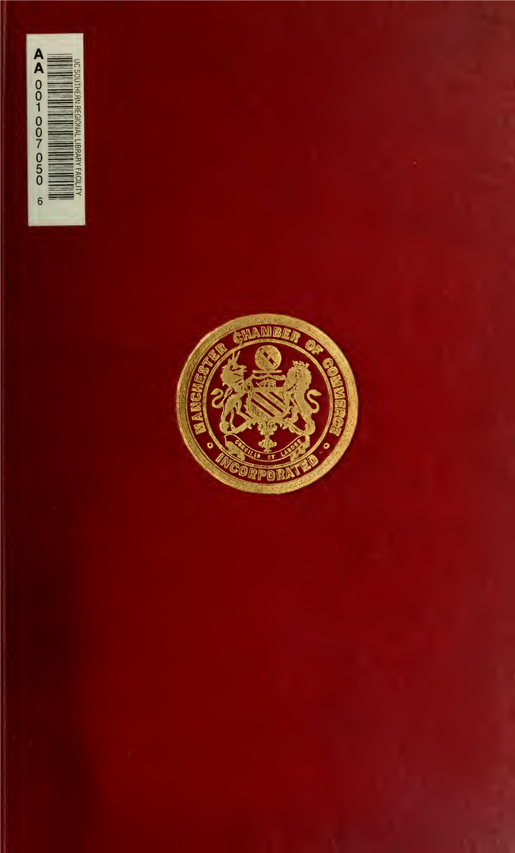 Chapters in the History of the Manchester Chamber of Commerce