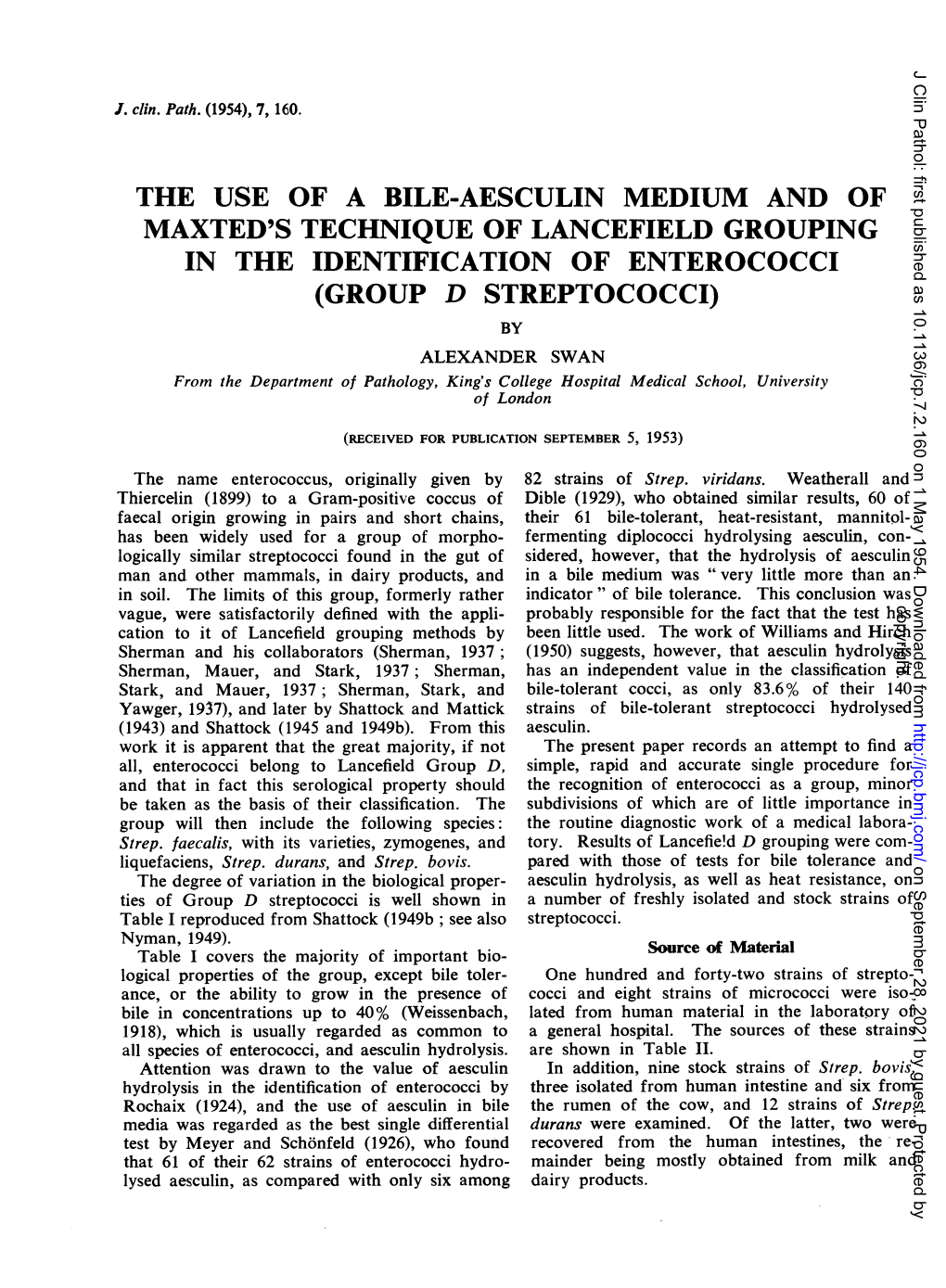 In the Identification of Enterococci (Group D