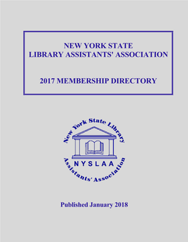 New York State Library Assistants' Association 2017
