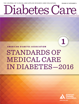 2016 Standards of Medical Care in Diabetes