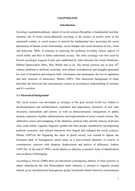CHAPTER-ONE Introduction Sociology Isaninterdisciplinary
