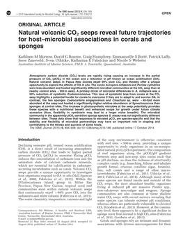 Microbial Associations in Corals and Sponges