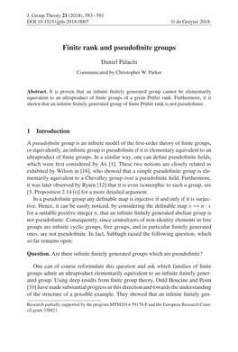 Finite Rank and Pseudofinite Groups