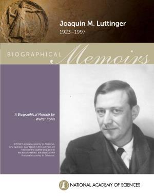Joaquin M. Luttinger 1923–1997