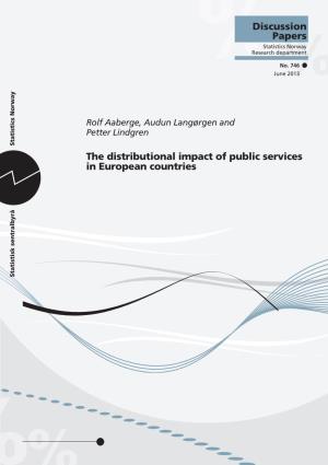 The Distributional Impact of Public Services in European Countries