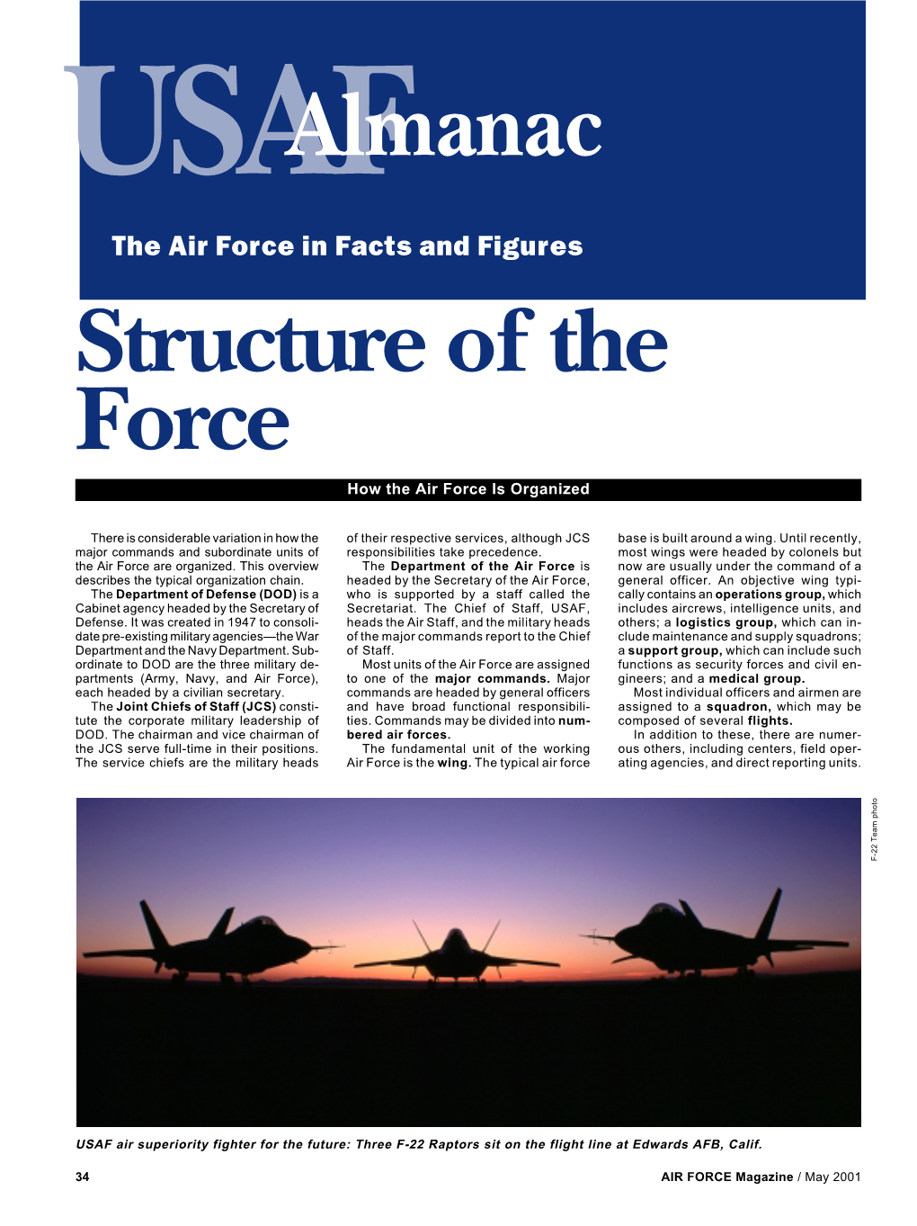 Usafalmanac The Air Force In Facts And Figures Structure Of The Force ...