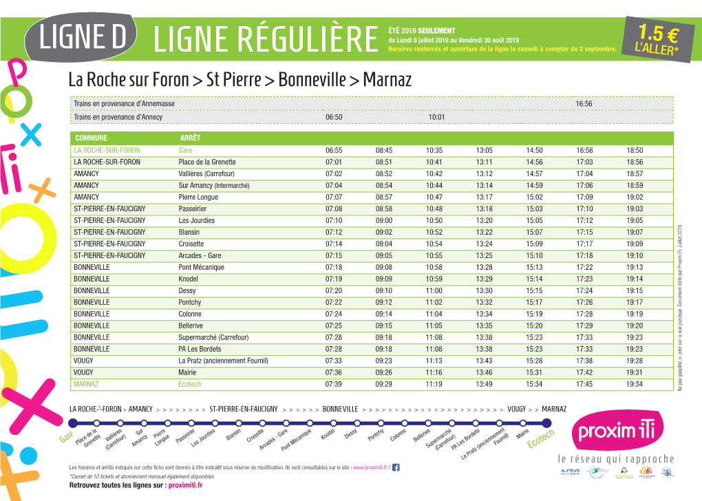 LIGNE RÉGULIÈRE Horaires Renforcés Et Ouverture De La Ligne Le Samedi À Compter Du 2 Septembre