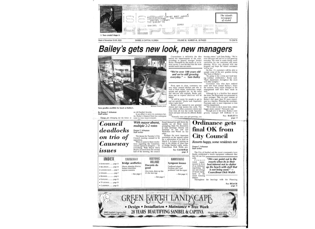 Bailey's Gets New Look, New Managers Convenience Is Definitely the Idea Become Rotten,