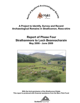 Report of Phase Four Strathanmore to Loch Beannacharain May 2008 - June 2009