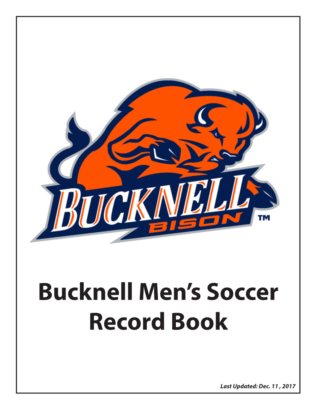 Bucknell Men's Soccer Record Book