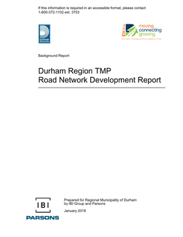 Road Network Development Report