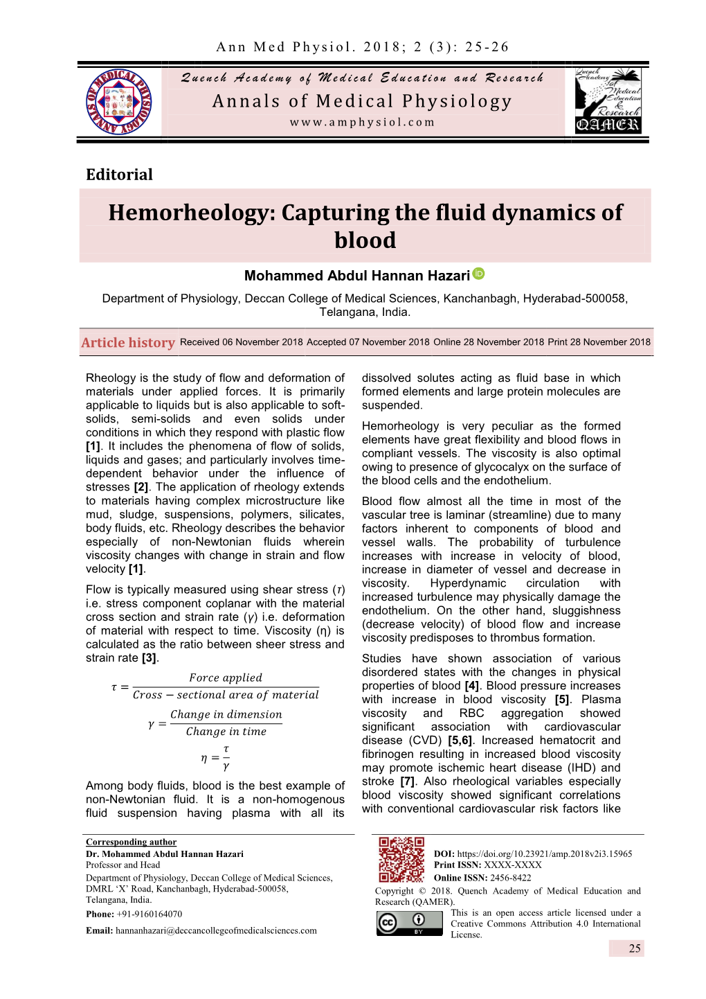 Hemorheology Capturing the Fluid Dynamics of Blood