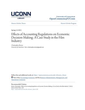 Effects of Accounting Regulations on Economic Decision-Making: a Case