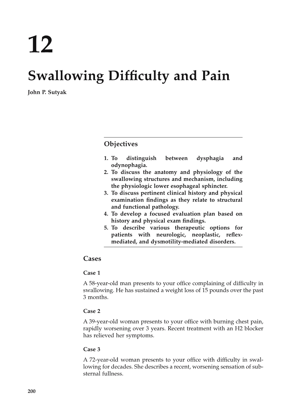 Swallowing Difficulty and Pain