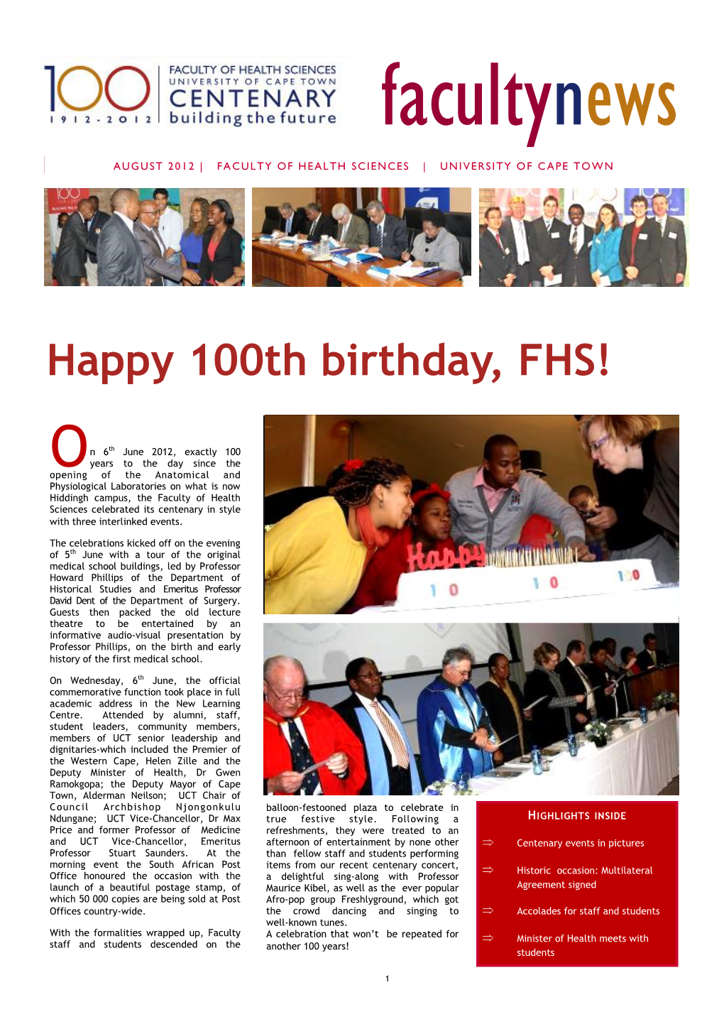 Happy 100Th Birthday, FHS!