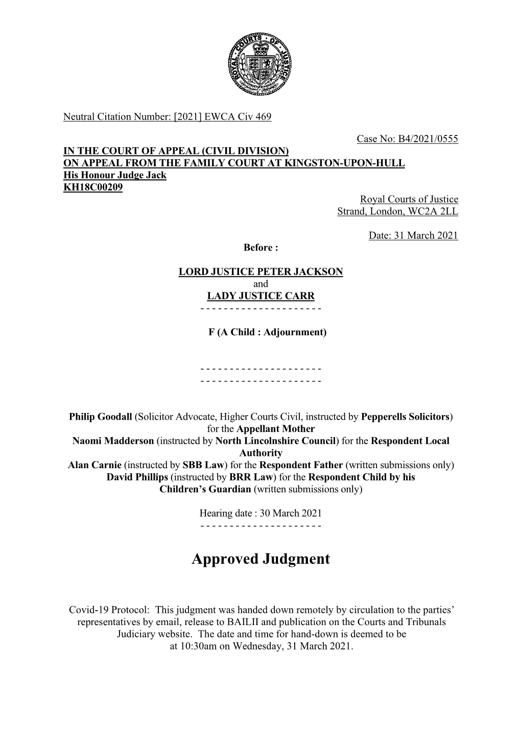 F-A-Child-Adjournment-Judgment.Pdf