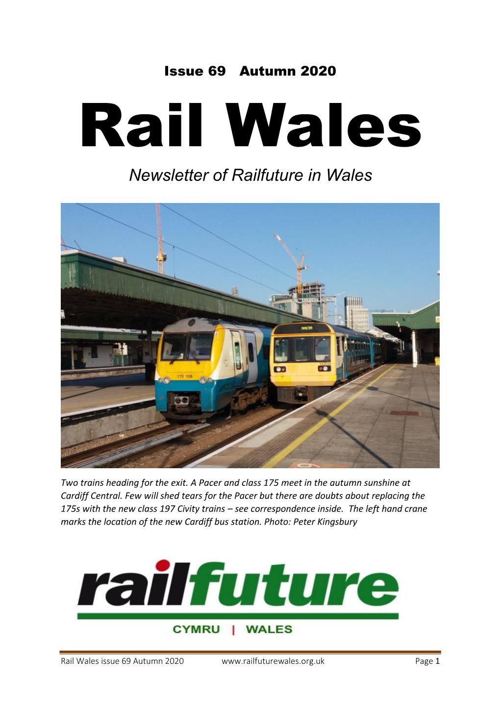Rail Wales Issue 69 Autumn 2020 Page 1