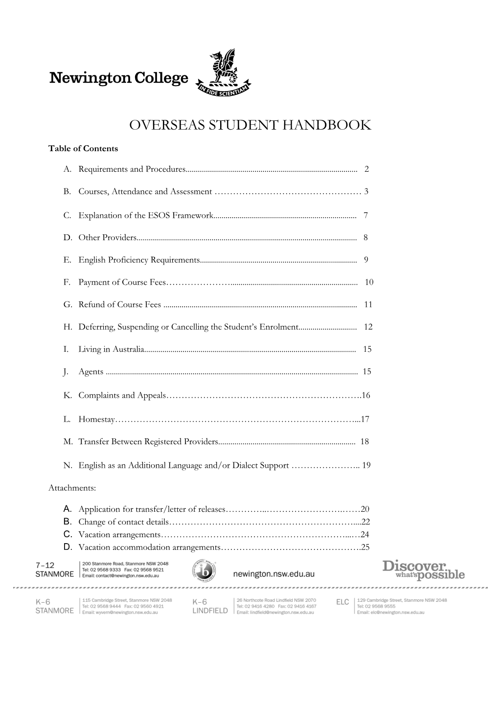 Overseas Student Handbook