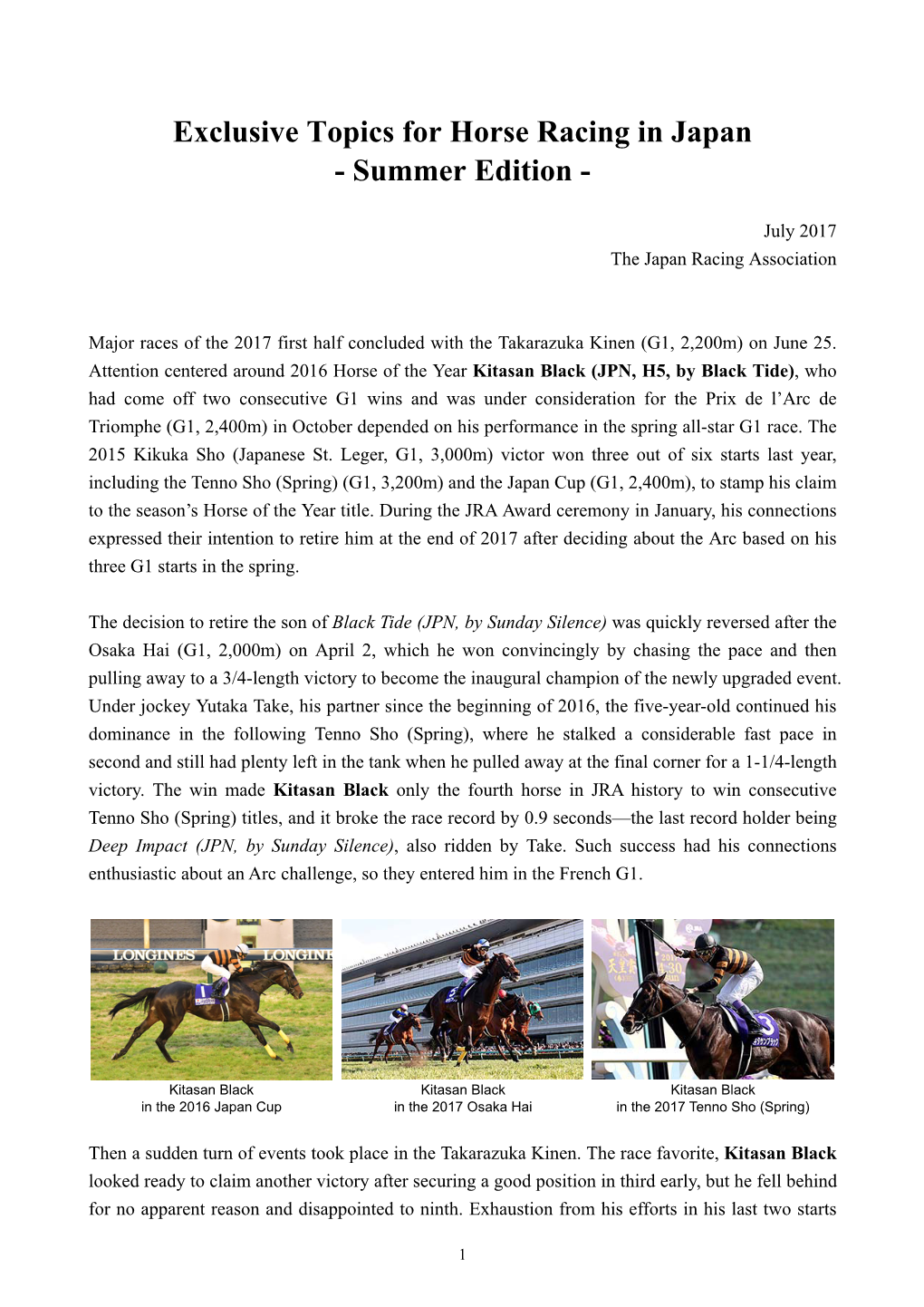 Exclusive Topics for Horse Racing in Japan - Summer Edition