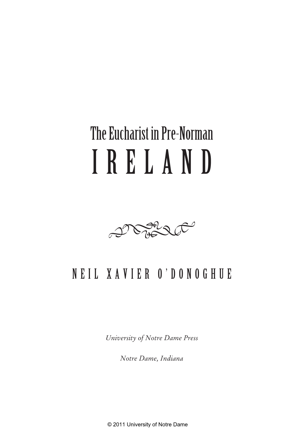 The Eucharist in Pre-Norman Ireland