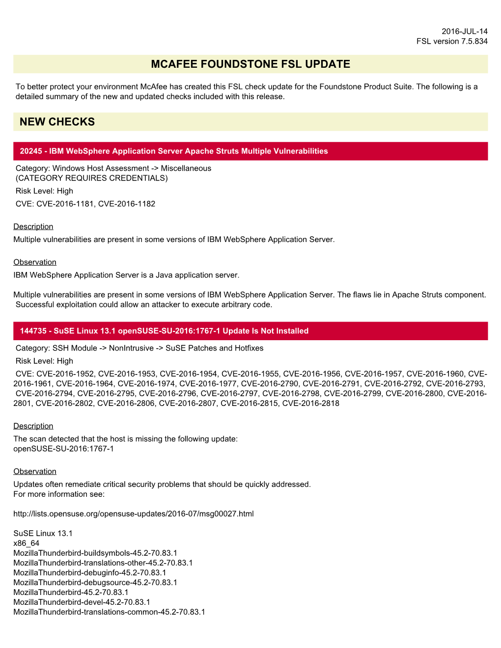 Mcafee Foundstone Fsl Update