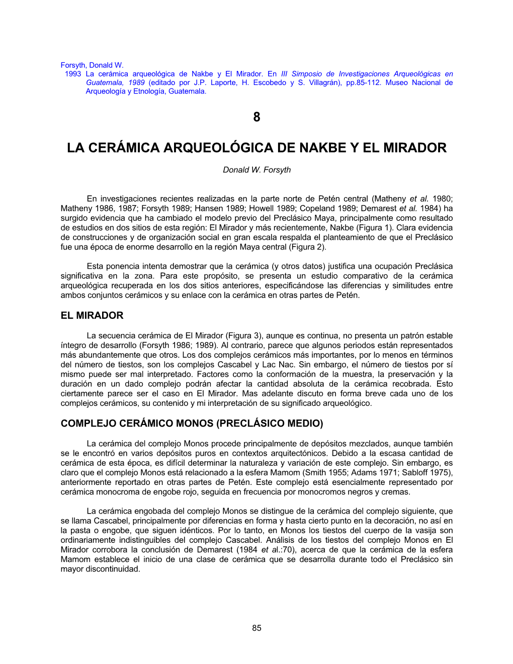 8 La Cerámica Arqueológica De Nakbe Y El Mirador