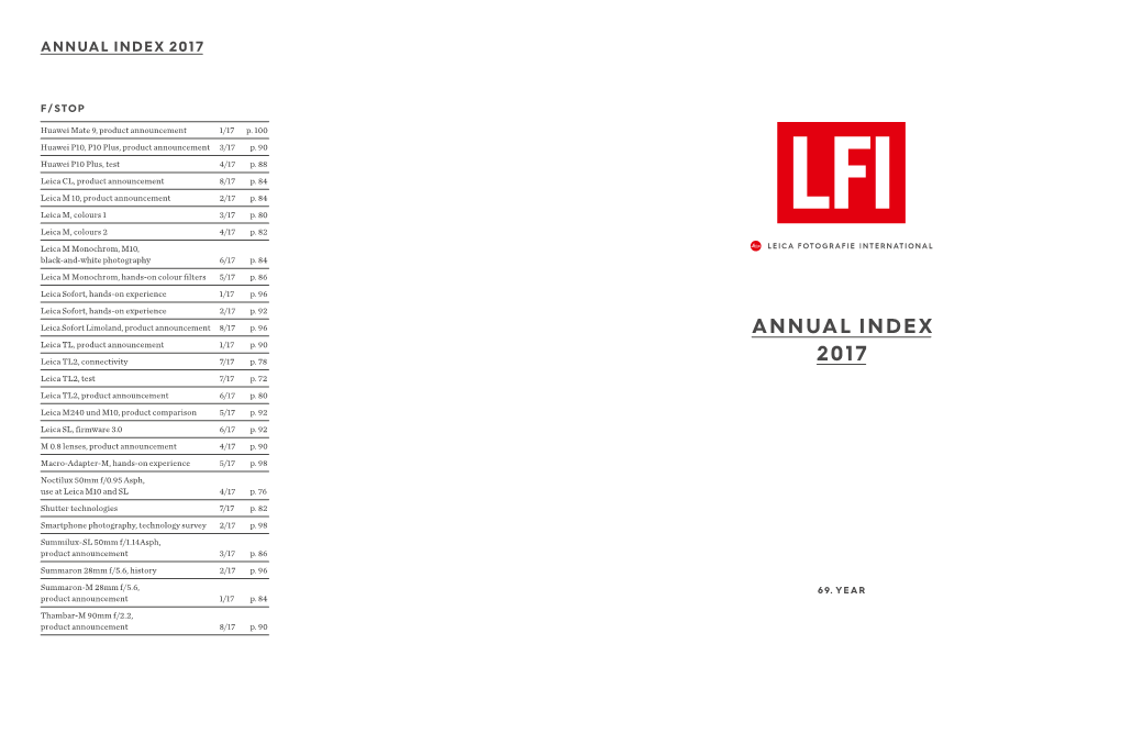 Annual Index 2017