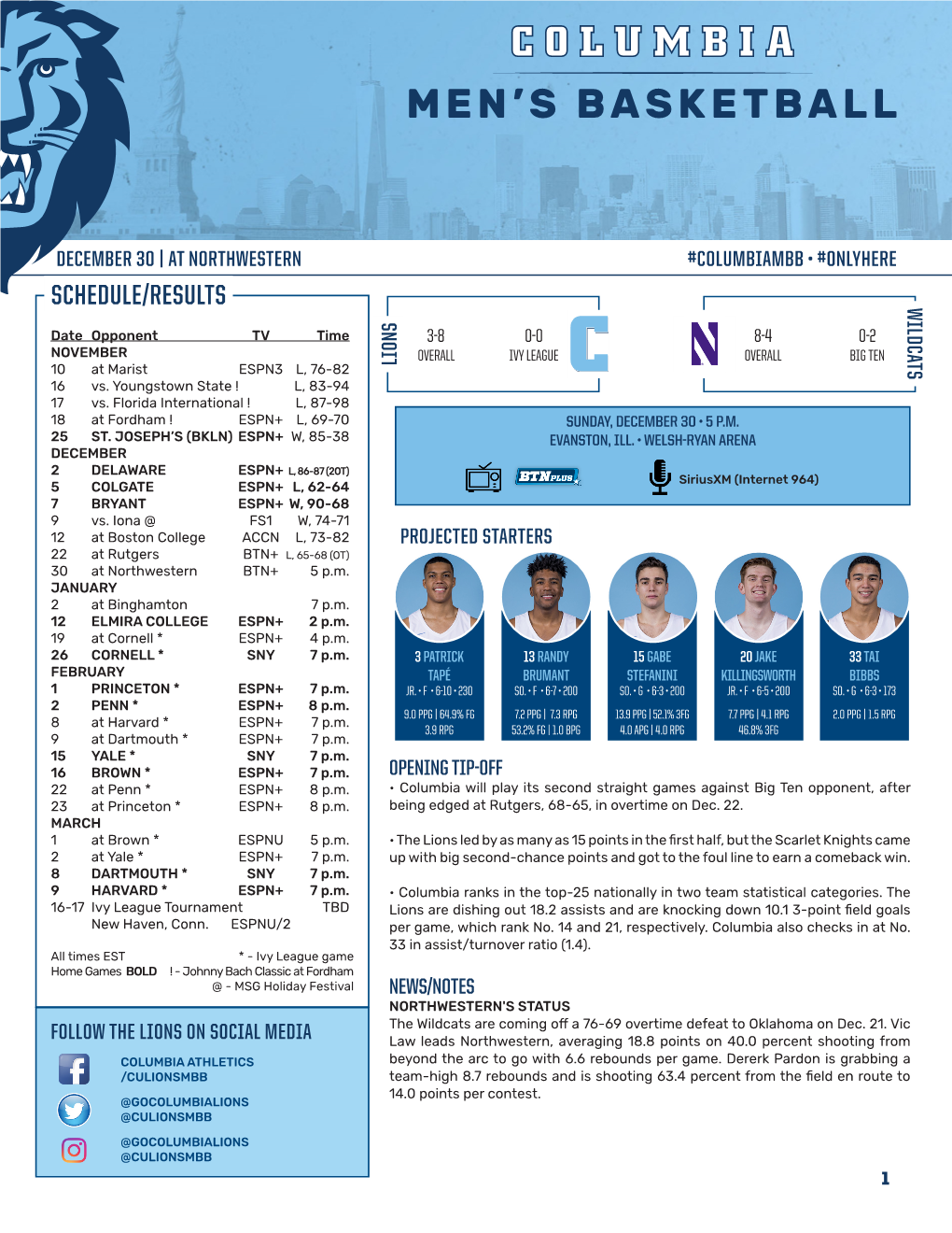 At Northwestern #Columbiambb • #Onlyhere