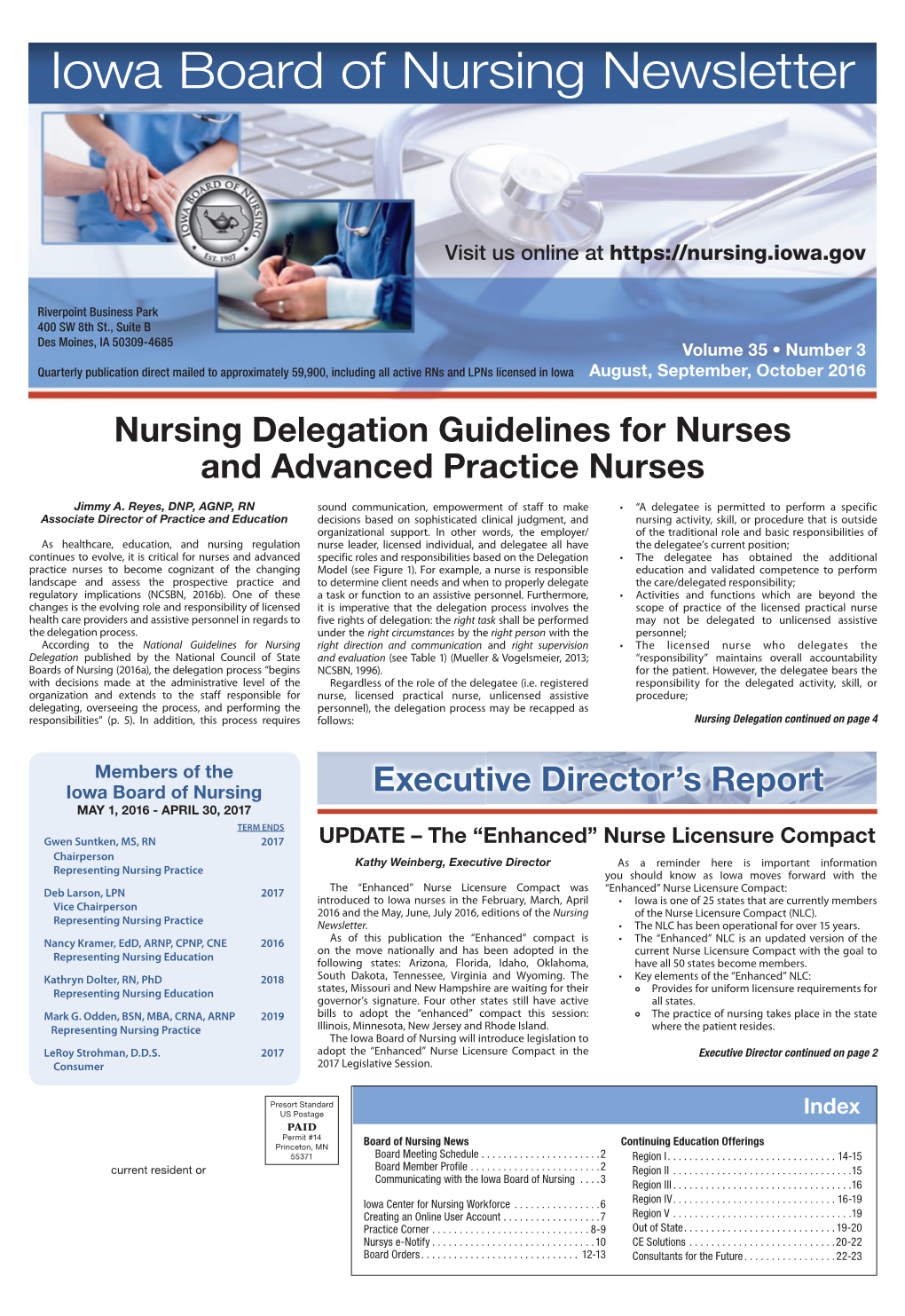 Iowa Board of Nursing Newsletter