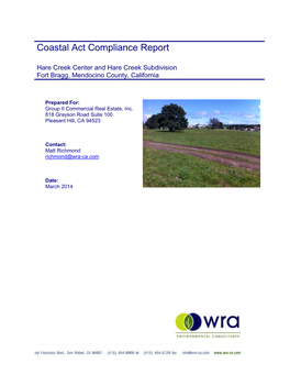 Coastal Act Compliance Report