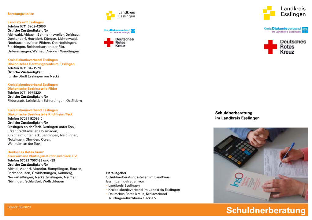 Flyer Der Schuldnerberatung