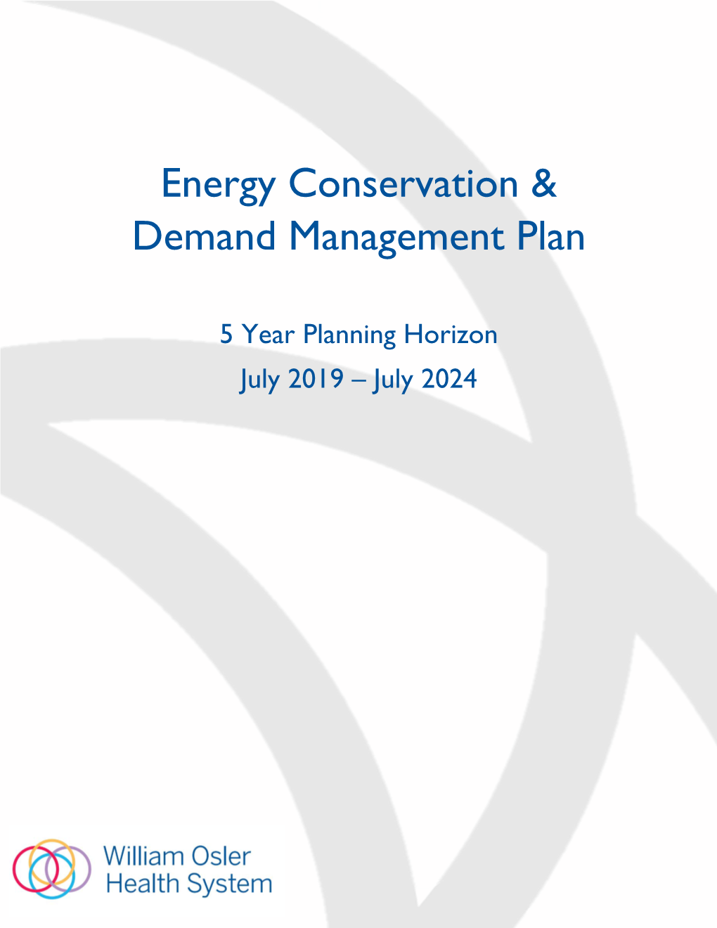 Energy Conservation and Demand Management Plan