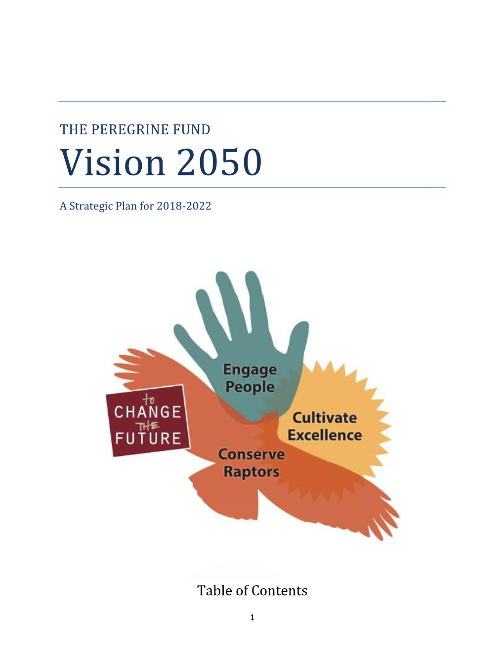 Vision 2050: a Strategic Plan for 2018-2022