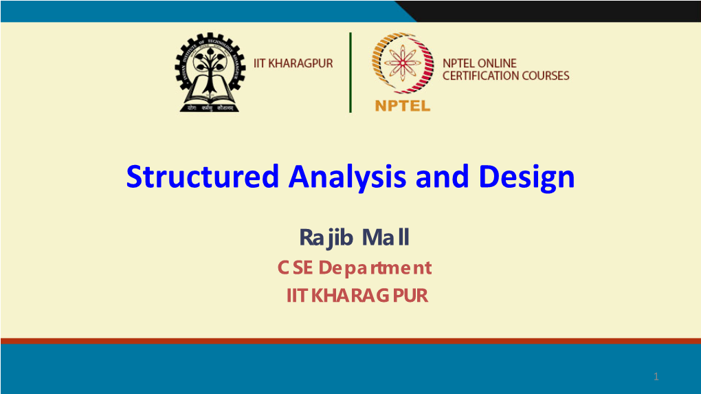 Structured Analysis and Design