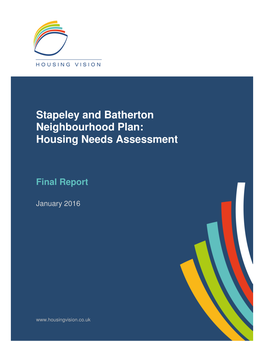 Stapeley and Batherton Neighbourhood Plan: Housing Needs Assessment