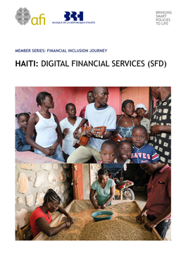 Haiti: Digital Financial Services (Sfd) Contents