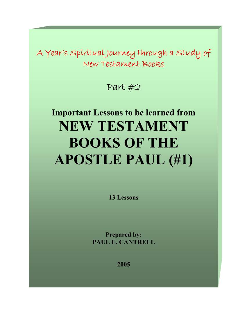 New Testament Books of the Apostle Paul (#1)