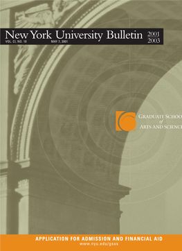 New York University Bulletin 2001 VOL